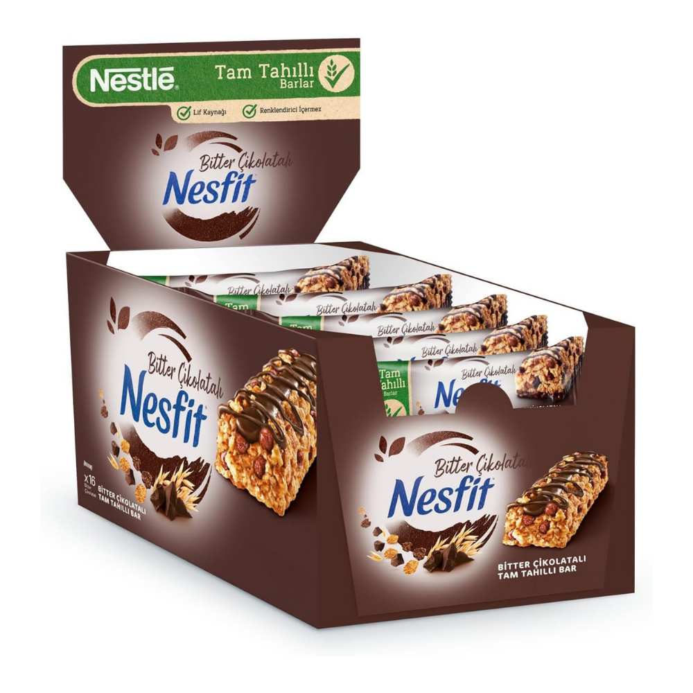 Adsız tasarım (57) Nestle Nesfit Çikolatalı Tam Tahıllı Bar 23.5G 16'lu Kutu - Görsel 1